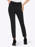 Stretchhose mitdekorativem Schlitz schwarz