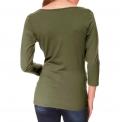 Stretchshirt in Wickel-Optik oliv