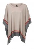 Strickcape sand-grau