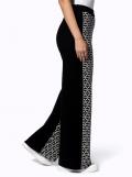 Strickhose mit Jacquard-Einsatz schwarz-ecru