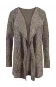 Strickjacke beige-grau-bunt