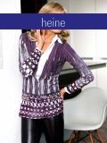 Strickjacke mit Perlen lila-grau GR. 34