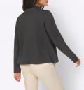 Strickjacke mitKelchkragen graphit