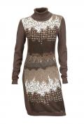 Strickkleid braun-bunt