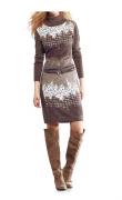 Strickkleid braun-bunt