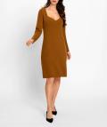Strickkleid cognac