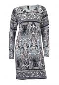 Strickkleid grau-bunt