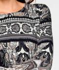 Strickkleid grau-bunt