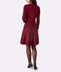 Strickkleid mit Stehkragen dunkelrot