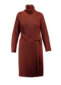 Strickkleid mitGürtel zimt