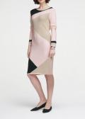Strickkleid rosé-sand