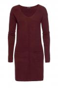 Strickkleid weinrot