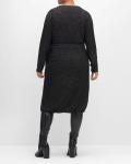 Strickmantel schwarz-meliert Gr. 44/46