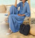 Stufenschnitt-Kleid  jeansblau