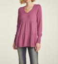 Stufenvolantpullover fuchsia