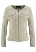 Sweatjacke mint-goldfarben