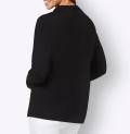Sweatshirt mit Druck im Vorderteil  schwarz-limone