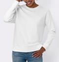 Sweatshirt mit Häkelspitzen-Einsatz ecru