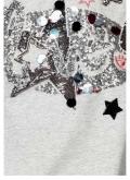 Sweatshirt mit Pailletten grau-melange