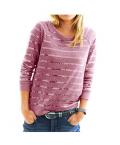 Sweatshirt mit Pailletten himbeere