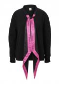 Sweatshirt mit Schluppe schwarz-pink