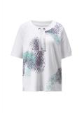 Sweatshirt mit Seitenschlitzen ecru-anthrazit