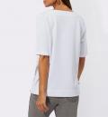 Sweatshirt mit Seitenschlitzen ecru-anthrazit