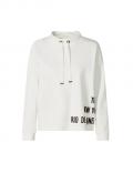 Sweatshirt mit Stehkragen und Lettering-Druck ecru