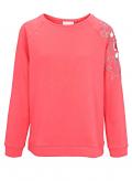 Sweatshirt mit Stickerei koralle