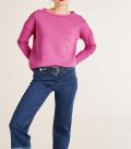 Sweatshirt mit Strasssteinen pink