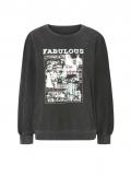 Sweatshirt mitDruck und Schriftzug schwarz