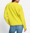 Sweatshirt mitplatziertem Druck und Pailletten limone