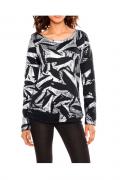 Sweatshirt silber-schwarz
