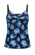 Tankini-Oberteil blau-bedruckt C-Cup