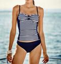 Tankini marine-weiß D-Cup