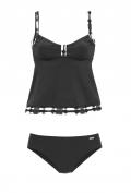 Tankini schwarz-bedruckt B-Cup