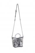 Tasche transparent-grau-silber