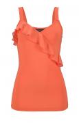 Top mit Volant orange