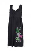 Trägerkleid mit Druck schwarz