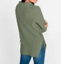 Troyerpullover mit Schnürung khaki