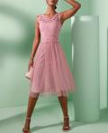 Tüll-Spitzen-Cocktailkleid hortensie