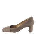 Velours-Nappalederpumps taupe