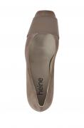 Velours-Nappalederpumps taupe