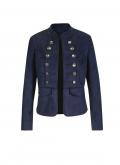 Velours-Optik-Blazer marine