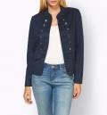 Velours-Optik-Blazer marine