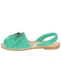 Veloursleder-Sandalette mintgrün