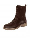 Veloursleder-Stiefelette dunkelbraun