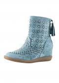 Veloursleder-Stiefelette mit Cut-Outs mint