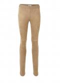 Velourslederimitat-Leggings beige