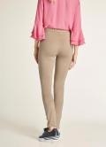 Velourslederimitat-Leggings beige